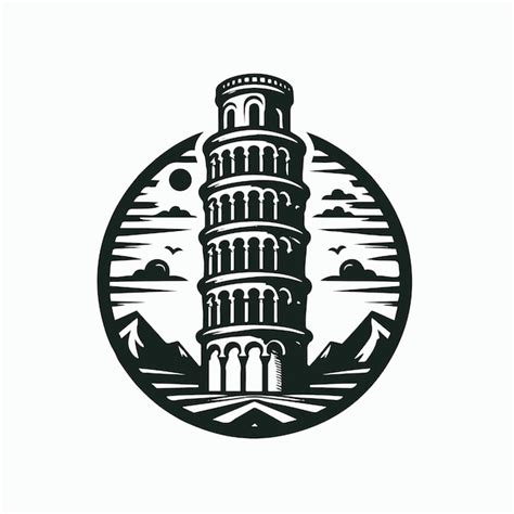 Logotipo Da Torre Inclinada De Pisa Vetor Premium Gerado Ia