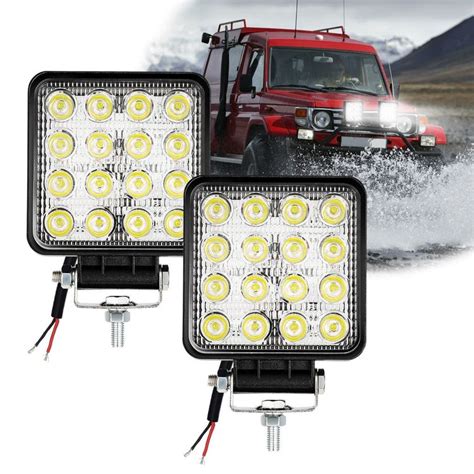 2x LED Arbeitsscheinwerfer 48W IP67 6500K Auto Boot Camping Kaufen