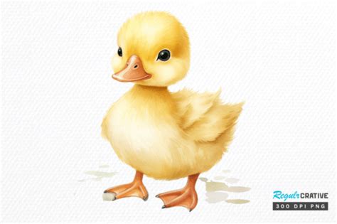 Cute Baby Duck Sublimation Clipart Png Graphic By Regulrcrative