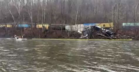 Train Derailment Sends Cars Plunging Into River