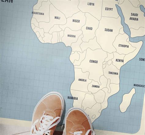 Alfombra Vin Lica Mapamundi Tarjeta De Mapa De Africa Tenvinilo