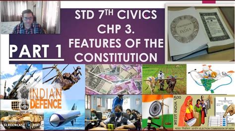 Th Std Civics Chp Features Of The Constitution Part Youtube