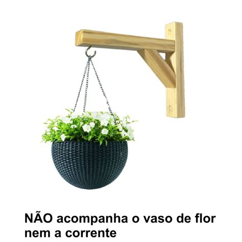 Kit Suporte M O Francesa De Pendurar Vaso Planta Na Parede