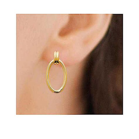 Boucles D Oreille Cr Ole Chic Et Originales En Plaqu Or Forme Ovale