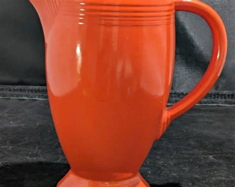 Vintage Radioactive Red Fiesta Fiestaware Coffee Pot No Lid Chip See