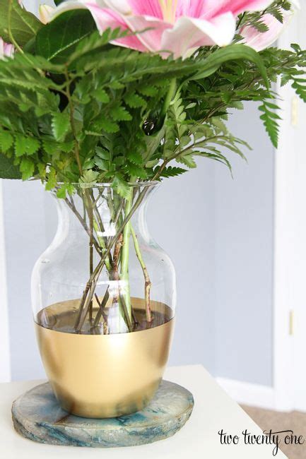 Diy Gold Dipped Vase Dekor Vazolar Fikirler