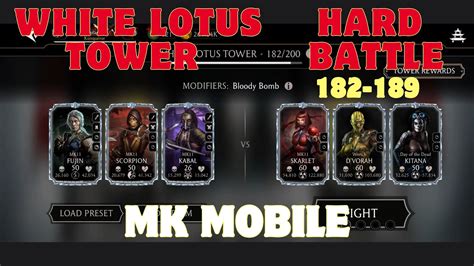 Mk Mobile White Lotus Tower Battle Hard Battles