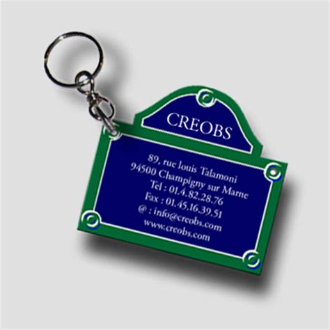 CREOBS signalétique badge et porte clé Porte clé publicitaire