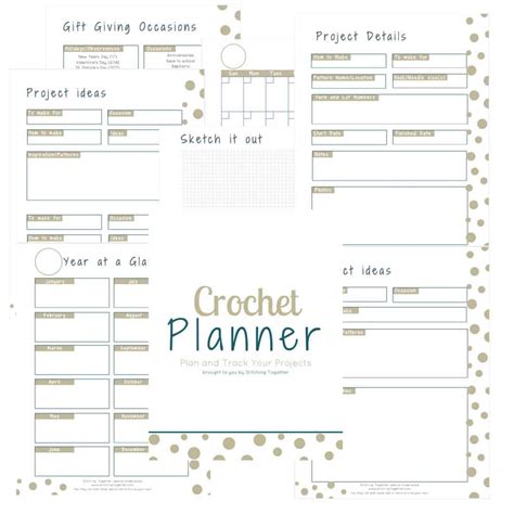 Free Printable Crochet Project Planner Printable Word Searches