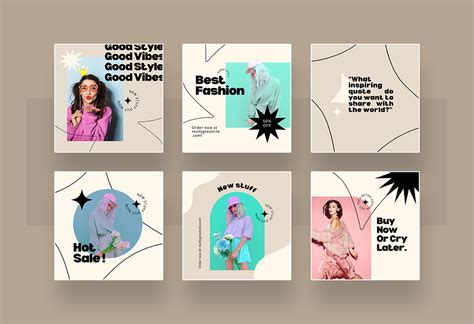 Bright Bold Beauty Instagram Post And Story Canva Template Design