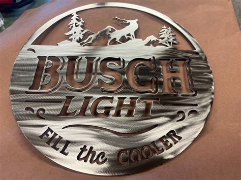 Metal Busch Light Deer Sign Etsy