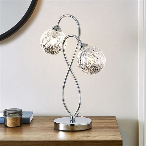 Bedside Table Lamps Dunelm / Vigo Mercury Effect Glass Chrome Table ...