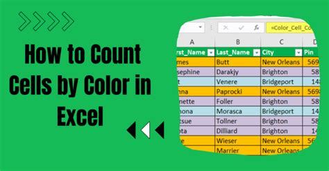 Excel Count Colored Cells How To Count Cells By Color In Excel Earn And Excel