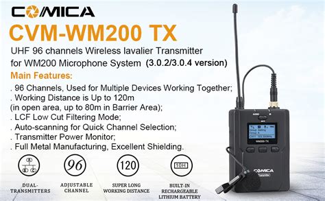 Amazon Comica Cvm Wm Tx Channels Metal Wireless Lavalier