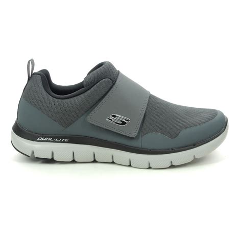 Skechers Gurn Grey Velcro trainers 52183 CCBK