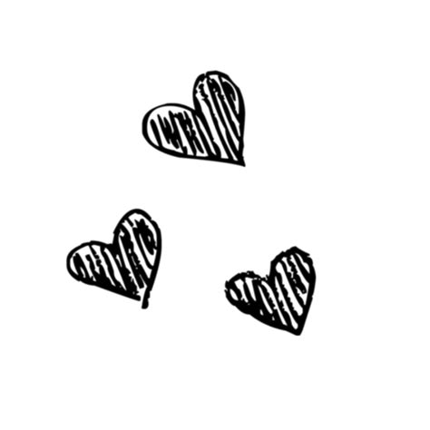 Tumblr Black Doddle Heart Hearts Sticker By Itzblacktzy