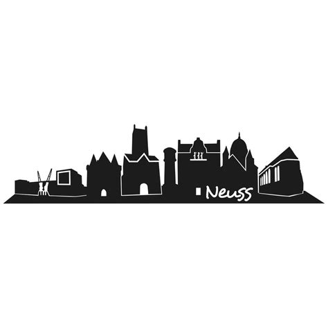 Wandtattoo Neuss Skyline - die Stadt Neuss als attraktiver Sticker für ...