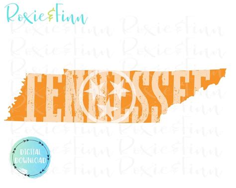 Orange Tennessee State Flag Map PNG Download Sublimation - Etsy ...