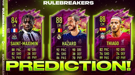 Rulebreakers Team 2 Predictions Fifa 22 Youtube