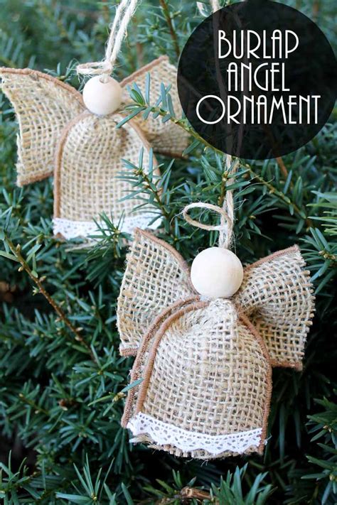 Make Rustic Angel Ornaments with Burlap - Angie Holden The Country Chic ...