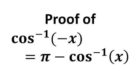 Cos 1 X Pi Cos 1x Arccos X Pi Arccos X Youtube