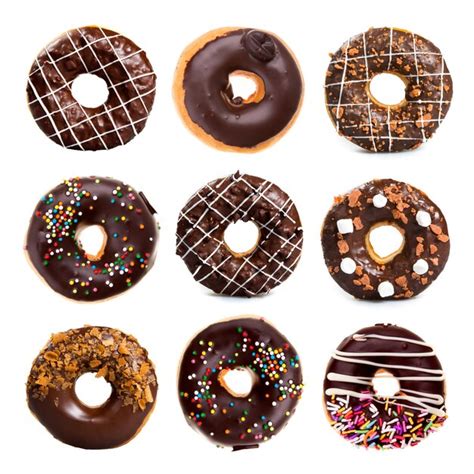 Premium Photo Donuts Over White Background