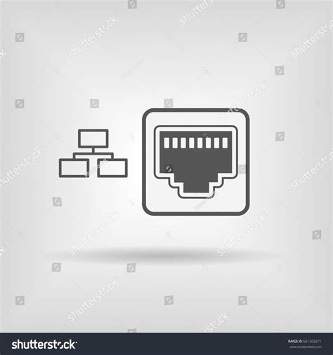 Ethernet Network Port Icon Stock Vector Royalty Free 661202671 Shutterstock