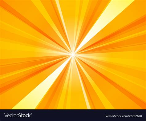 Sunburst Background Yellow Abstract Rays Pattern Vector Image