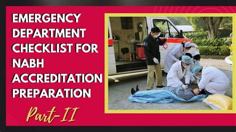 Emergency Department Checklist For Nabh Accreditation Preparation Part