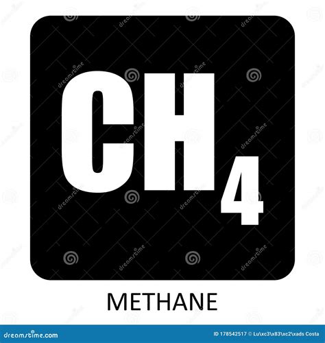 Ch4 Methane Formula Icon Stock Illustration Illustration Of Ecology