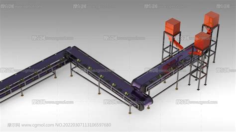 带辊道的输送机3d数模图纸solidworks设计模型机械工具模型下载 摩尔网cgmol