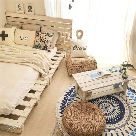 50 Adorable Pallet Bed Ideas You Will Love Crafome Rustic Bedroom