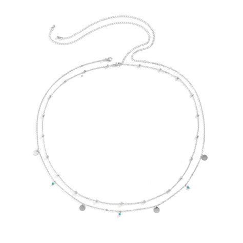 Vtiswuws Women Waist Chain Belly Bikini Body Jewelry Rhinestone Back Chain Beach Style