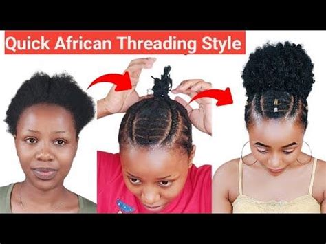 How To Do Quick African Threading With Afro Puff Beginners Friendly