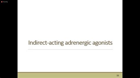 Lec 4 Pharmacology Dr Fatimah Adrenergic Agonists Part 2