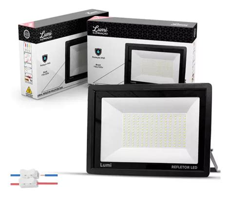 Kit Lumin Ria Holofote Super Led Refletor W Bivolt Lumi Cor Da