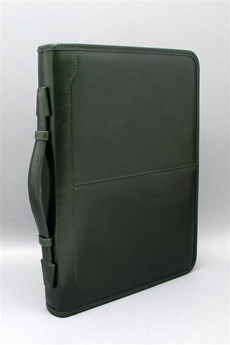 Leather Portfolio A4 Professional Business Padfolio Leather 3 Ring