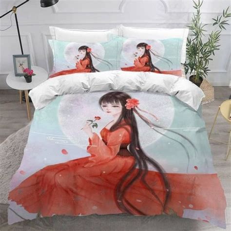 Housse De Couette X Manga Fille Adultes Parure De Lit Personnes