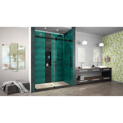 Dreamline Shdr61607620 09 Enigma Xo 56 60x76 Sliding Shower Door Black Steel Ebay