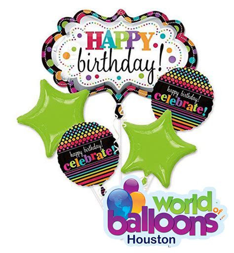 Happy Birthday Celebrate Balloon Bouquet World Of Balloons Houston