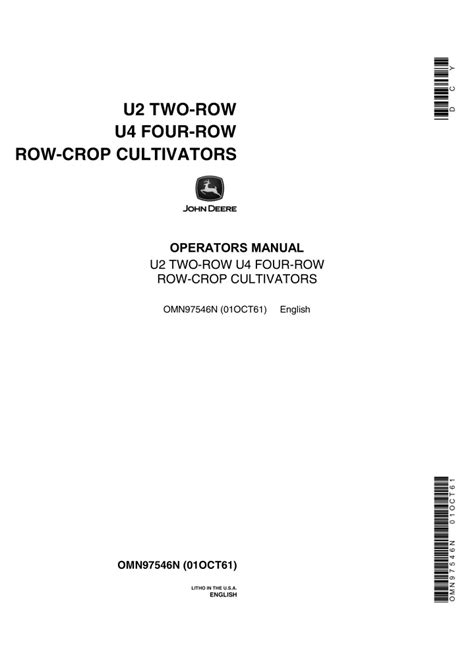 Ppt John Deere U Two Row U Four Row Row Crop Cultivators Operators