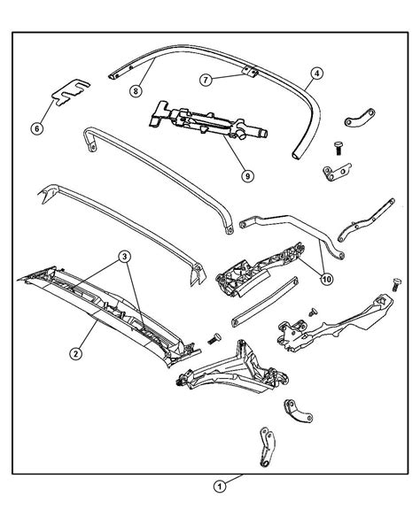 Chrysler Crossfire Soft Top Frame Assembly