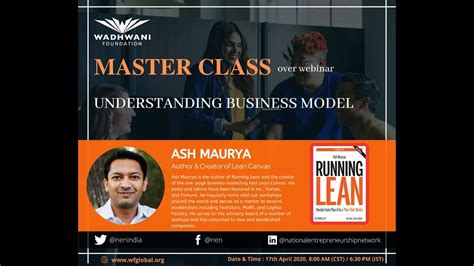 Understanding The Lean Canvas By Ash Maurya Wf Masterclass Youtube