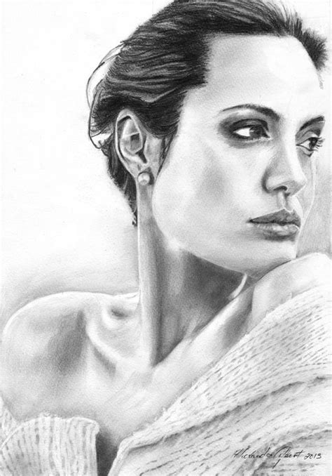 Angelina Jolie Pencil Drawing By Alexander Gilbert Pixels