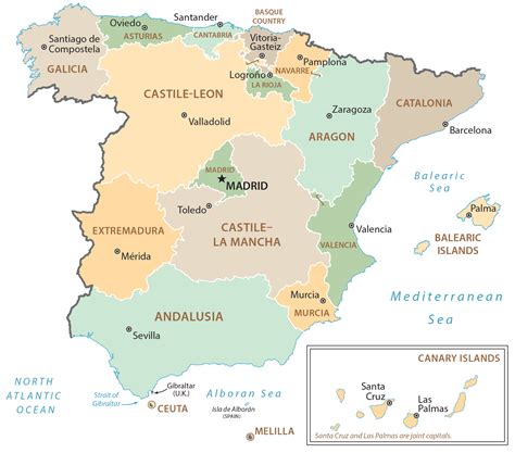 Map of Spain - Cities and Roads - GIS Geography