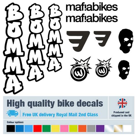 Mafia Bikes Bomma BMX Bike Decals / Vinyl Stickers With Free - Etsy