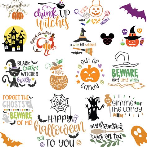 Halloween Svg Bundle Cut Files Cricut Digital Download - Etsy