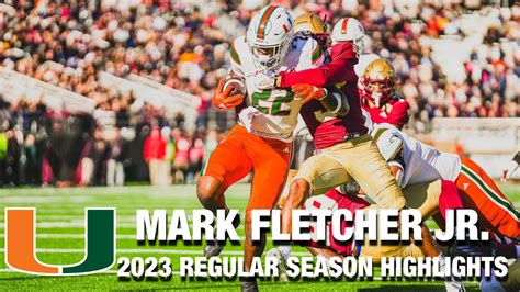 Mark Fletcher Jr Regular Season Highlights Miami Rb Youtube