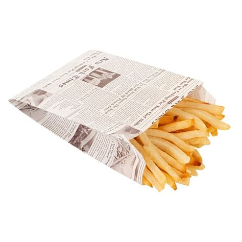 Restaurantware Bag Tek 43 X 16 X 63 Inch Snack Bags 100 Greaseproof French Fry Bags Durable