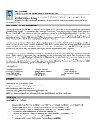 Zaid Detail CV PDF